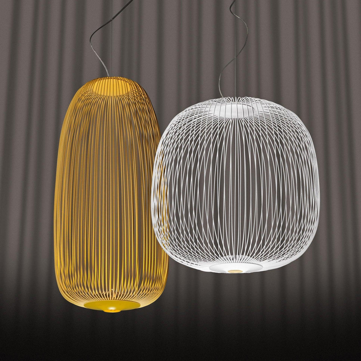 Lumio Lightweight Spokes Cage Pendant Light-Neutral Decor