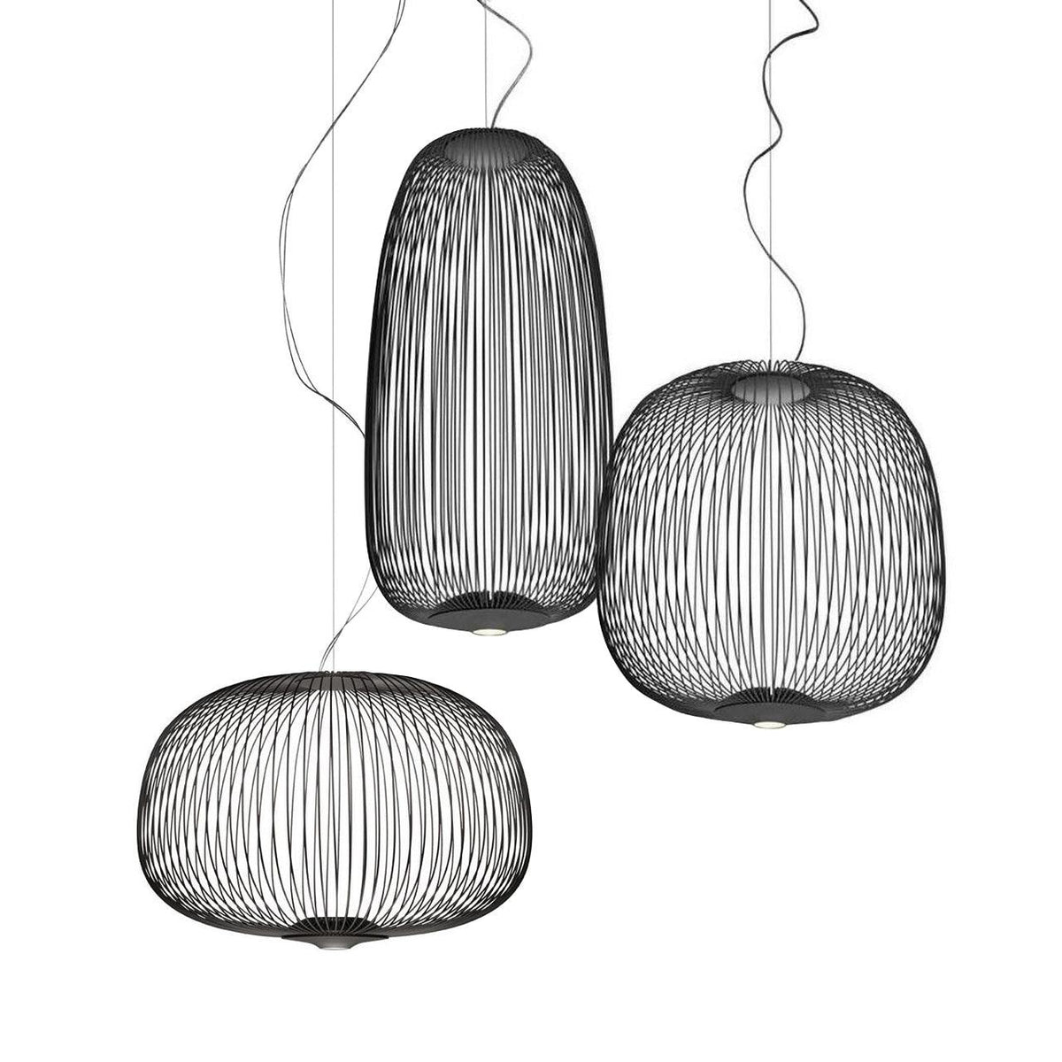 Lumio Lightweight Spokes Cage Pendant Light-Neutral Decor