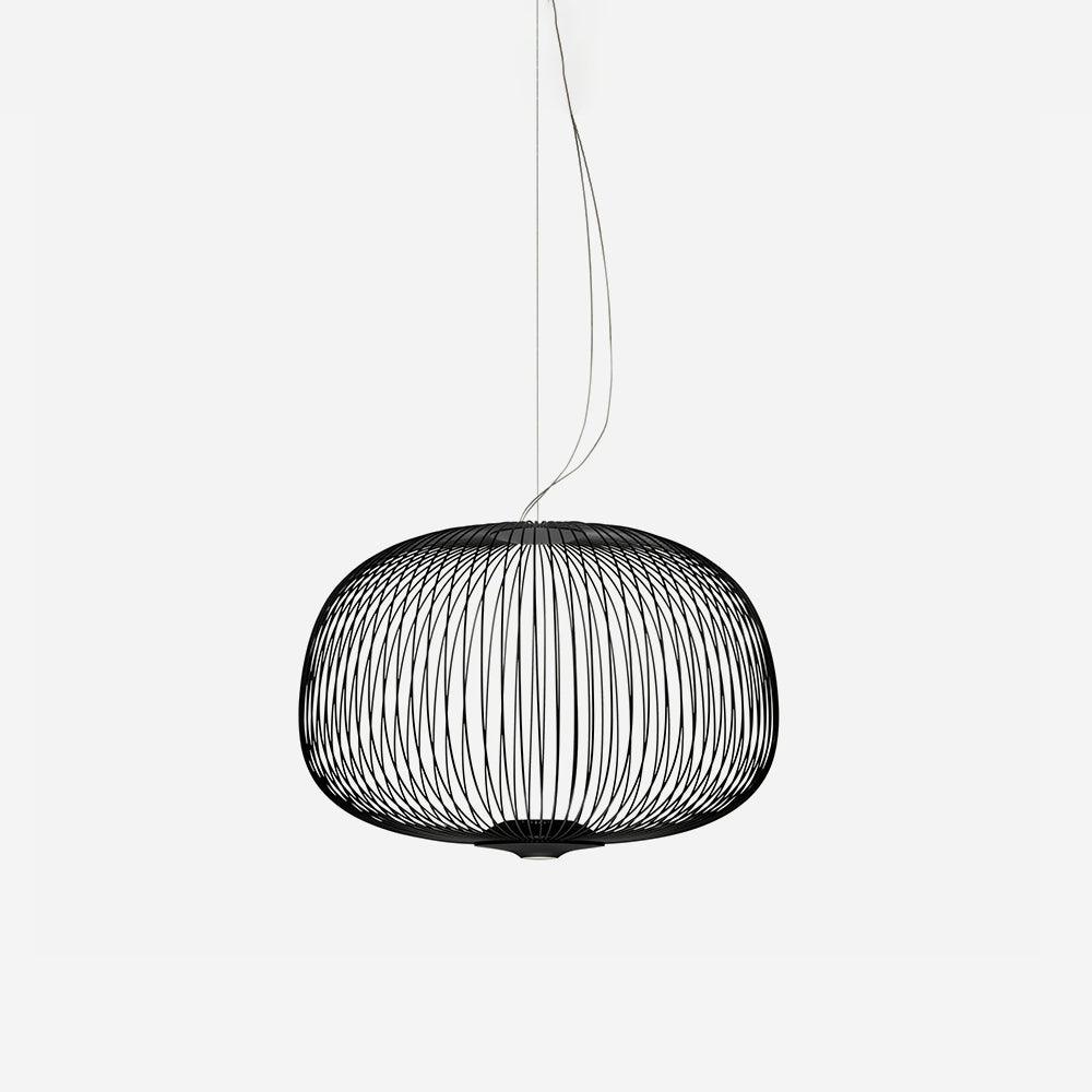 Lumio Lightweight Spokes Cage Pendant Light-Neutral Decor