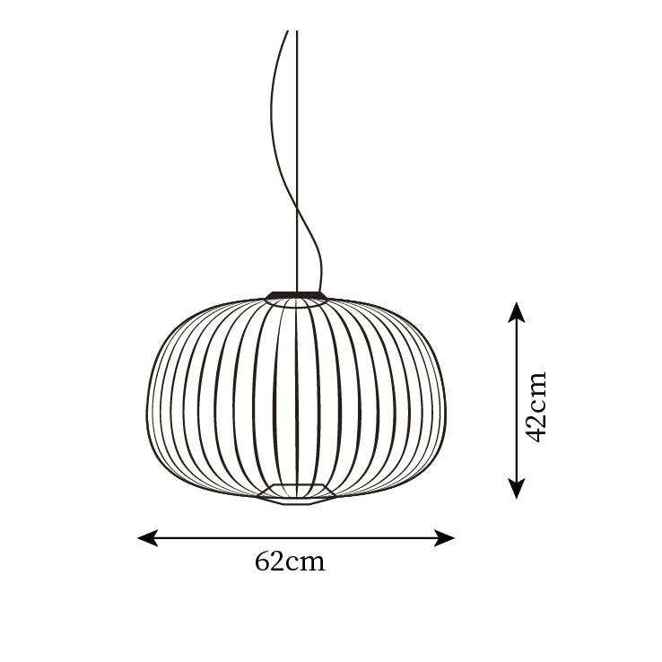 Lumio Lightweight Spokes Cage Pendant Light-Neutral Decor