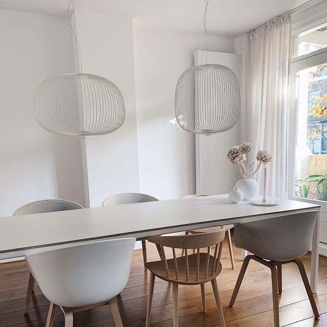 Lumio Lightweight Spokes Cage Pendant Light-Neutral Decor