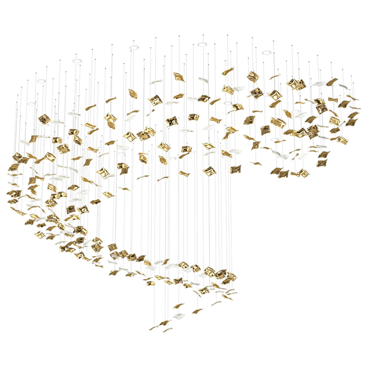 Whispering Kerchiefs Chandelier-Neutral Decor