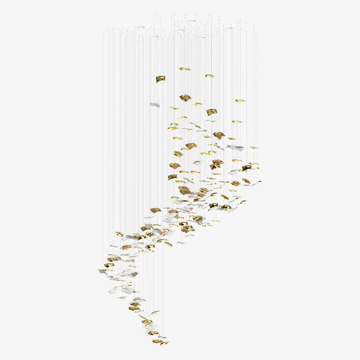 Whispering Kerchiefs Chandelier-Neutral Decor