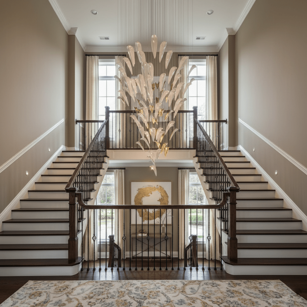 White Feather Art Deco Customize Chandelier-Neutral Decor