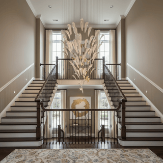 White Feather Art Deco Customize Chandelier-Neutral Decor