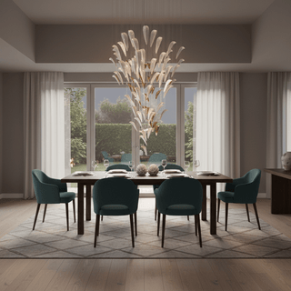 White Feather Art Deco Customize Chandelier-Neutral Decor