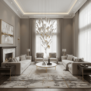 White Feather Art Deco Customize Chandelier-Neutral Decor
