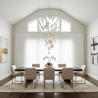 White Feather Art Deco Customize Chandelier-Neutral Decor