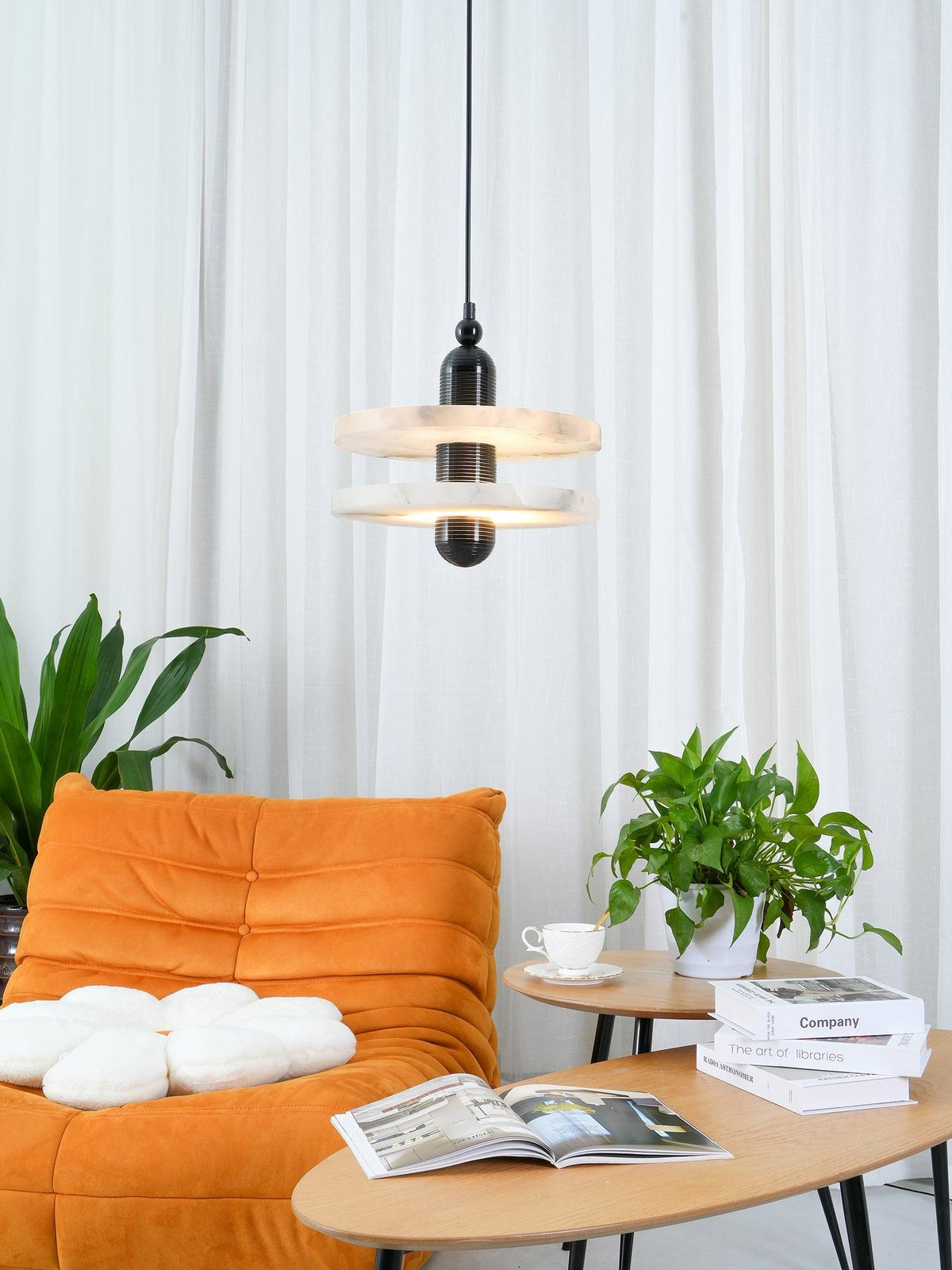 Goose White Alabaster Copper Pendant Lamp - Neutralighting