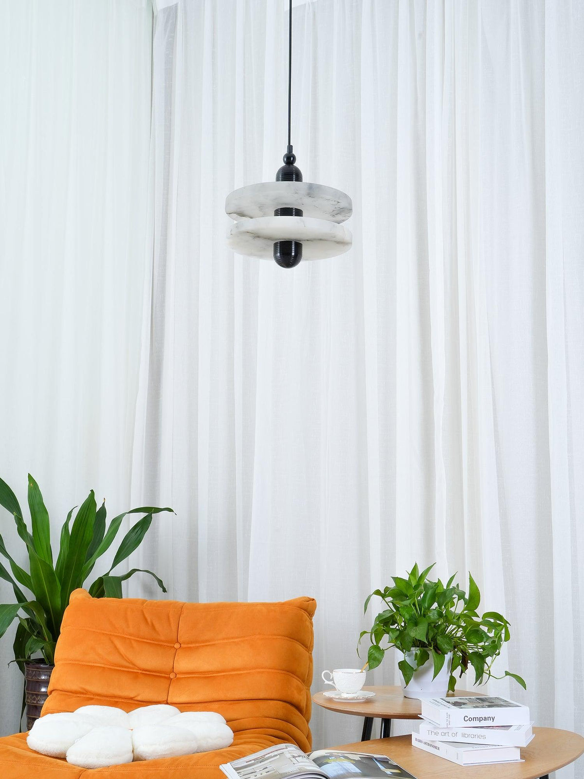 Goose White Alabaster Copper Pendant Lamp - Neutralighting