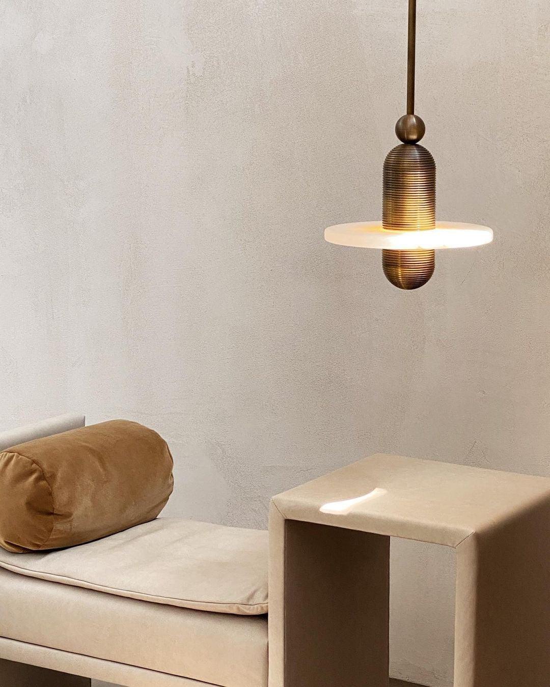 Goose White Alabaster Copper Pendant Lamp - Neutralighting