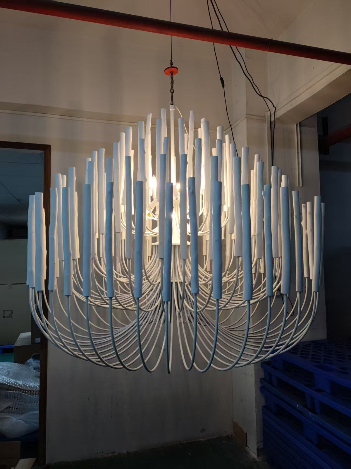Ulshayra Lustre Postmoderne De Luxe En Bois Et Métal à Multiples Bras
