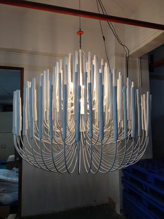 Ulshayra Lustre Postmoderne De Luxe En Bois Et Métal à Multiples Bras