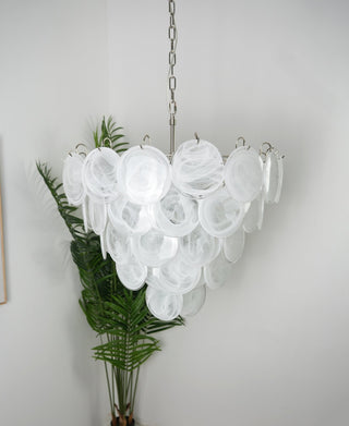 Aurora Lustre en Verre de Murano Blanc