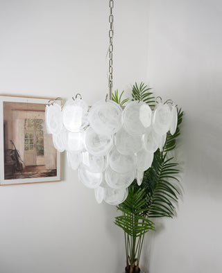 Aurora Lustre en Verre de Murano Blanc