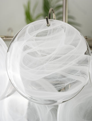 Aurora Lustre en Verre de Murano Blanc