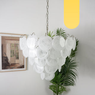 Aurora Lustre en Verre de Murano Blanc