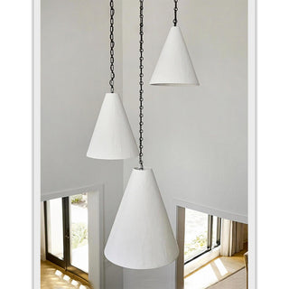 Zavelila Suspension Métal Plâtre Blanc Minimaliste