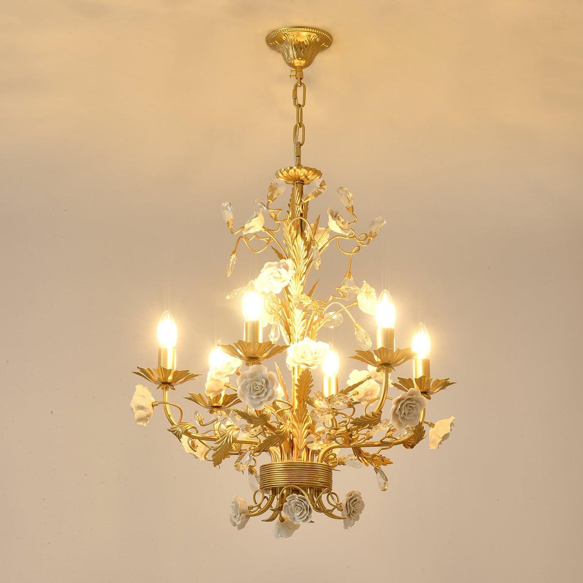 Clarora Lustre Cristal Rose Blanc
