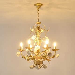Lustra Lustre Cristal Rose Blanc