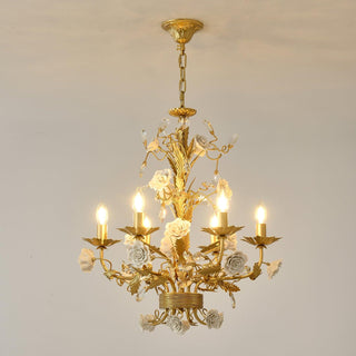 Lustra Lustre Cristal Rose Blanc
