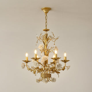 Lustra Lustre Cristal Rose Blanc