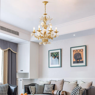 Lustra Lustre Cristal Rose Blanc