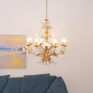 Lustra Lustre Cristal Rose Blanc