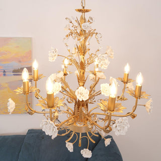 Lustra Lustre Cristal Rose Blanc