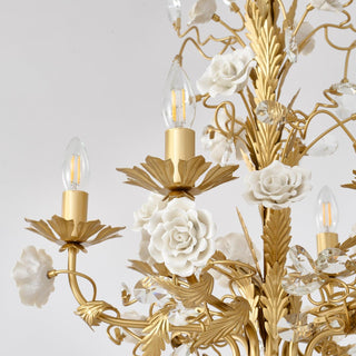 Lustra Lustre Cristal Rose Blanc