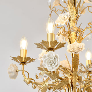 Lustra Lustre Cristal Rose Blanc