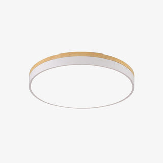 Solara Plafonnier Blanc Ronde avec Bois