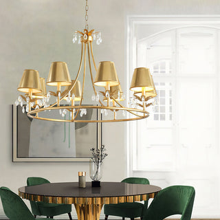 Ivsilan Lustre Cristal Laiton Industriel Vintage
