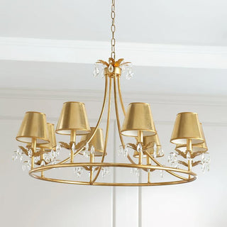 Ivsilan Lustre Cristal Laiton Industriel Vintage