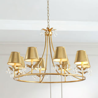 Ivsilan Lustre Cristal Laiton Industriel Vintage