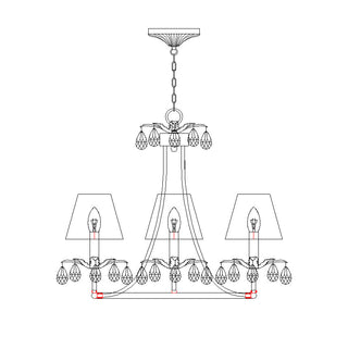 Ivsilan Lustre Cristal Laiton Industriel Vintage