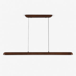 Wide Wood Linear Pendant Light-Neutral Decor