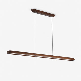 Wide Wood Linear Pendant Light-Neutral Decor