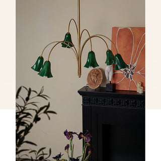 EmeraldBell Lustre Pendante en Verre