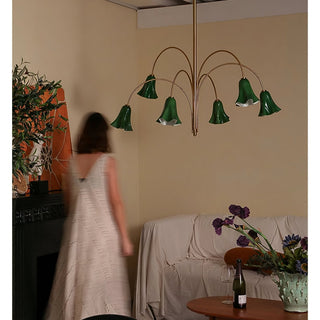 EmeraldBell Lustre Pendante en Verre