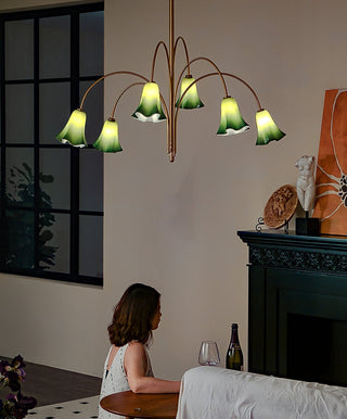 EmeraldBell Lustre Pendante en Verre