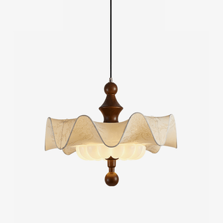 Willow Whisper Scalloped Pendant Lamp-Neutral Decor
