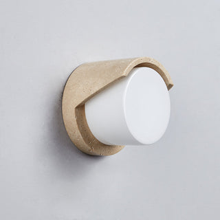 Eurvenara Applique Murale Travertin Verre Minimaliste Moderne