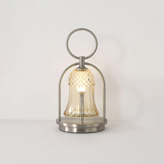 Bell Vintage Glass Table Lamp-Neutral Decor