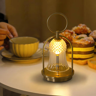 Bell Vintage Glass Table Lamp-Neutral Decor