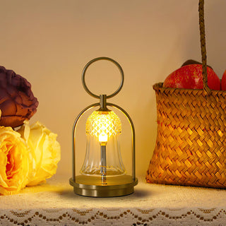 Bell Vintage Glass Table Lamp-Neutral Decor