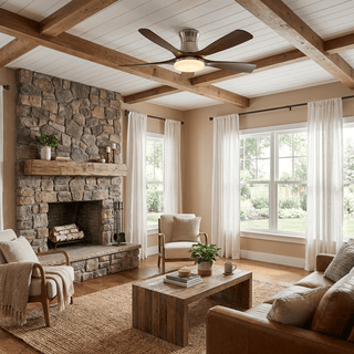 Ventilateur de plafond Hudson à 5 pales avec lumière