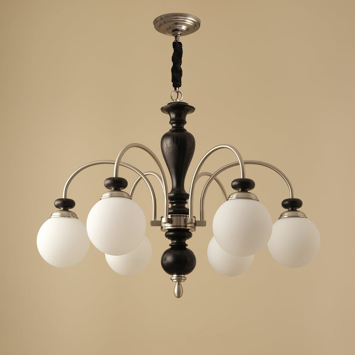 Vianoris Lustre Classique en Bois et Laiton