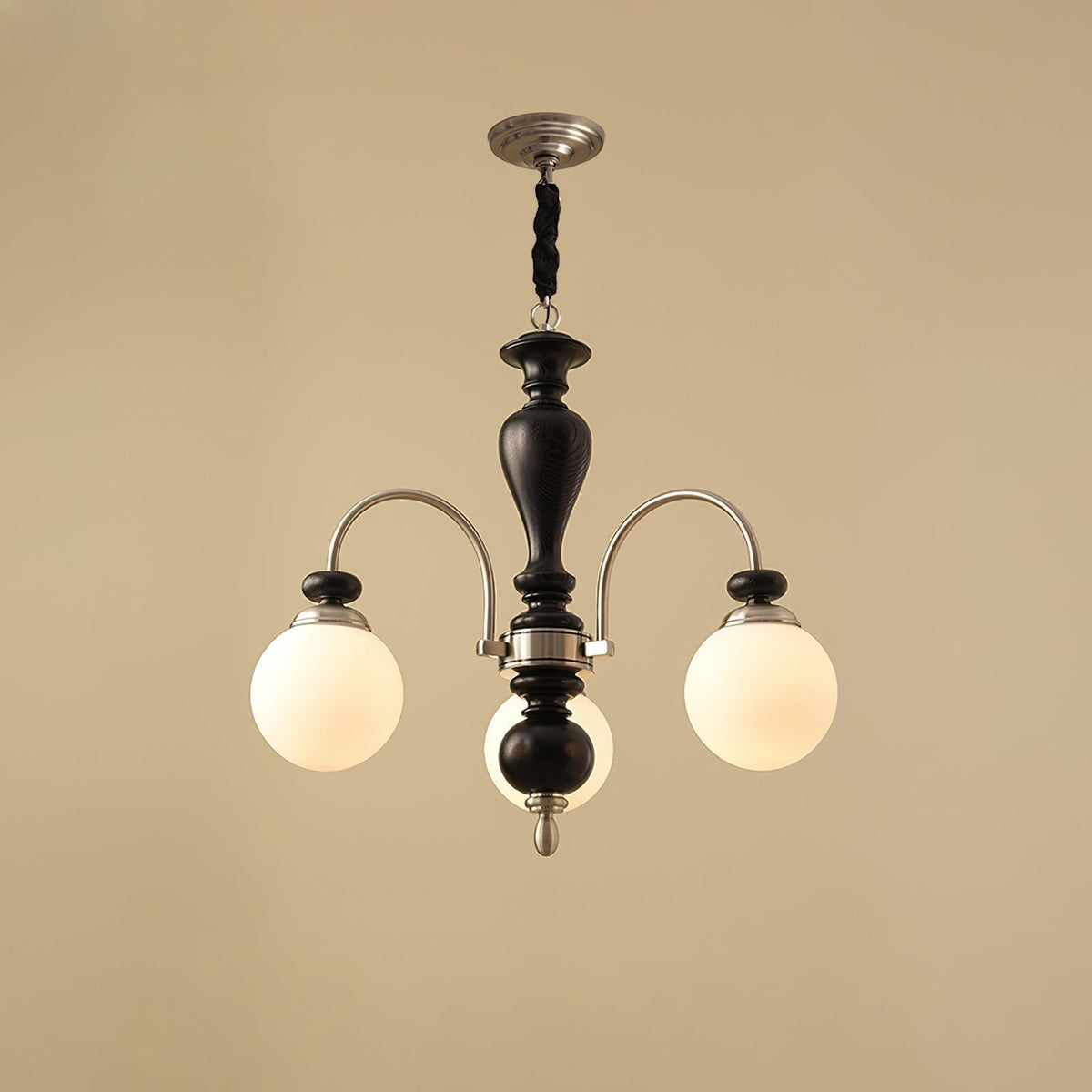 Vianoris Lustre Classique en Bois et Laiton
