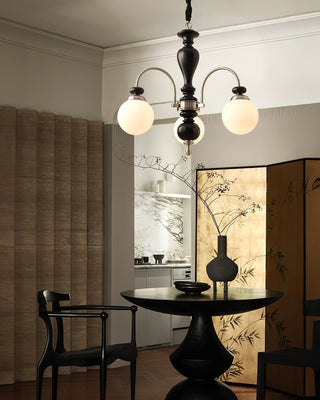 Solara Lustre Classique en Bois et Laiton